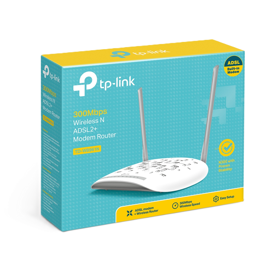 TD-W8961N | 300Mbps Wireless N ADSL2+ Modem Router